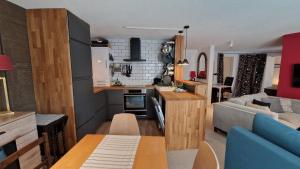 Kuchyň nebo kuchyňský kout v ubytování Apartment Daniela