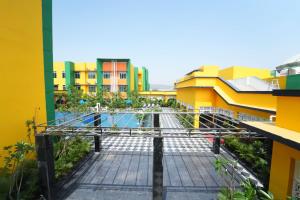 a view of the courtyard of a building at Mayfair World Cup Village in Rourkela