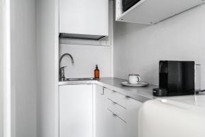 Η κουζίνα ή μικρή κουζίνα στο Stylish downtown studio apartment +8 φωτογραφίες