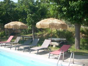 Bazén v ubytovaní CHAMBRE INDEPENDANTE climatisée, cuisine d'été, piscine alebo v jeho blízkosti
