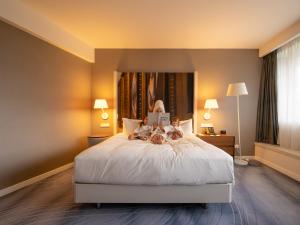 Łóżko lub łóżka w pokoju w obiekcie DoubleTree by Hilton Wroclaw