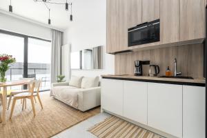 Dapur atau dapur kecil di Shellter City Apartments