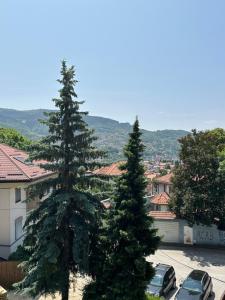 Nespecifikovaný výhled na hory nebo výhled na hory při pohledu z hostelu