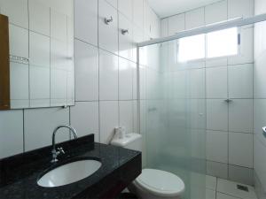 Koupelna v ubytování Hotel Colina
