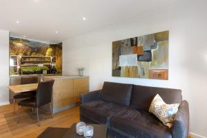 Χώρος καθιστικού στο Hawerländer Apartments