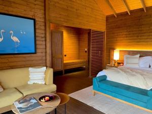 Letto o letti in una camera di The Postcard Hideaway, Netravali Wildlife Sanctuary, Goa
