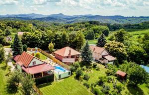 an aerial view of a house with a swimming pool at Villa Magic by Villas Guide in Jalžabet