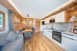Dapur atau dapur kecil di Appartements Retthäusl