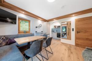 Dapur atau dapur kecil di Appartements Retthäusl