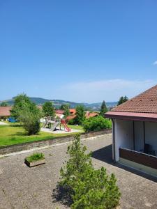 a view of a park with a playground at Ferienwohnung Zum Hochgrat in Oberstaufen