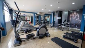 a gym with treadmills and cardio equipment in a building at Gran Recreo Hotel - Trujillo - Perú in Trujillo +67 photos