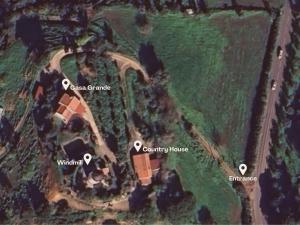 an aerial view of a house on a map at Casa Moinho by Olala Homes in Santiago do Cacém