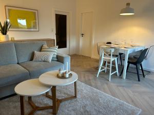 พื้นที่นั่งเล่นของ Nordwärts 53Grad Ferienwohnung in Burhave, Nordsee