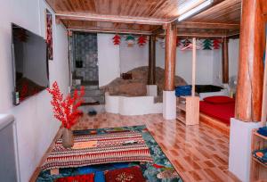 Posezení v ubytování Chiềng Farm Homestay Hoà Bình