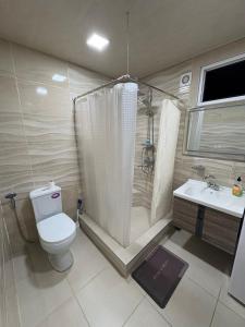 Koupelna v ubytování Guest house Nano
