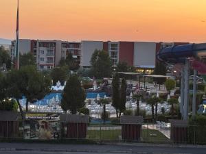 a view of a swimming pool in a city at Casa Luba Sunny beach in Sunny Beach