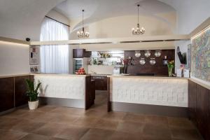 Kuchyň nebo kuchyňský kout v ubytování Hotel Petr