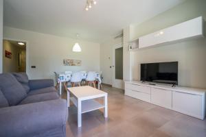 Televízia a/alebo spoločenská miestnosť v ubytovaní Apartaments Lamoga- Spai
