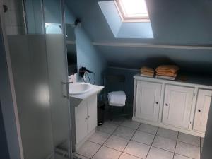 Koupelna v ubytování Au Nom des Dames, Maison et Table d'Hôtes, près de Chenonceau et du Zoo de Beauval