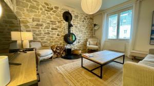 Χώρος καθιστικού στο Ty Leroux - wifi - centre bourg