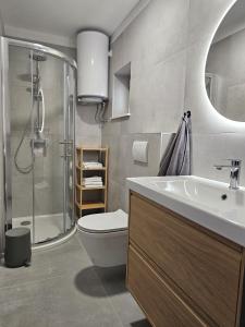 Et badeværelse på Apartment Fila