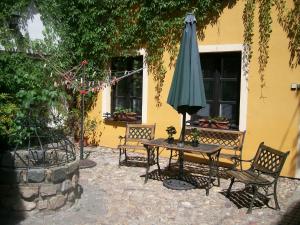 Patio nebo venkovní prostory v ubytování Apartmány v Centru