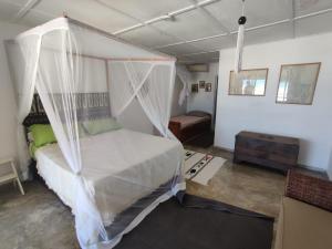 Una cama o camas en una habitación de Varandas do mar