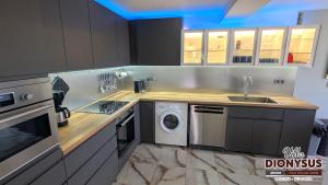 A kitchen or kitchenette at Arode Villa Dionysus