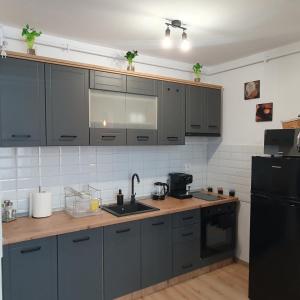 Kuchyň nebo kuchyňský kout v ubytování Apartament Relaxa Green 2 Studio AC Parking
