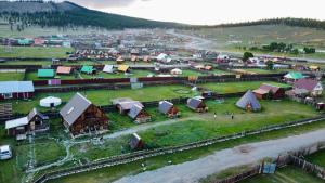 an aerial view of a small village with houses at Jiguurten Aves 13 campground in Khyaktil