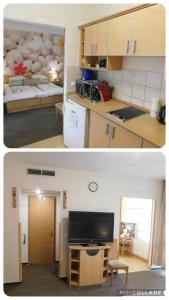 Kuchyň nebo kuchyňský kout v ubytování Marianna Wellness Apartman - Zalakaros -