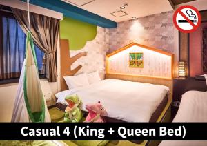Postel nebo postele na pokoji v ubytování Hotel K6 Osaka Namba