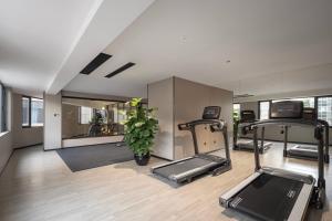 Fitness centrum a/nebo fitness zařízení v ubytování 成都融悦庭酒店-武侯祠宽窄巷子店