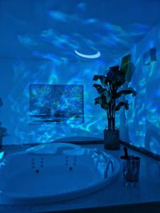 A television and/or entertainment centre at Villa Anna holiday house
