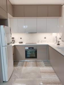 Kuchyň nebo kuchyňský kout v ubytování Kostis Apartment