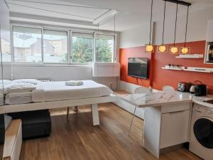 Η κουζίνα ή μικρή κουζίνα στο R'Apparts Luxury N5