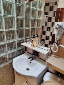 Koupelna v ubytování Pension Nika + 37 fotografií