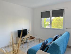 TV a/nebo společenská místnost v ubytování Nice studio Lucie Aubrac