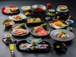 Jídlo v ryokanu nebo okolí