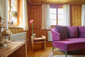 Posezení v ubytování Bauernhaus am Pfänderhang mit Seeblick