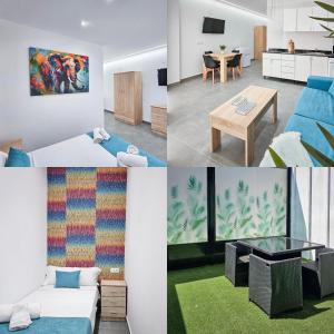 Postel nebo postele na pokoji v ubytování Ro's Lil Suites San Juan Alicante