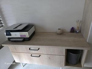 a desk with a printer on top of it at La Pineda de Provence in Aix-en-Provence +7 photos