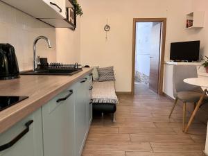Kuchyň nebo kuchyňský kout v ubytování Apartments & Rooms Formenti