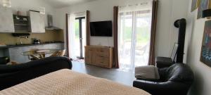 TV a/nebo společenská místnost v ubytování Villa Pčela + 33 fotografií