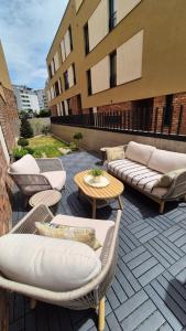 Posezení v ubytování Apartment LEMM 500m from the ARENA