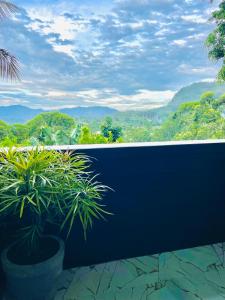 a blue wall with a view of the mountains at Royal Mount Ella in Ella +55 photos