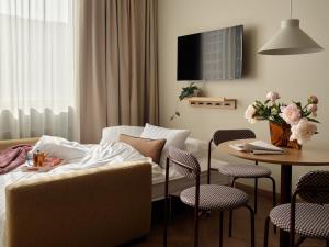 Voodi või voodid majutusasutuse Bob W Helsinki Kamppi toas