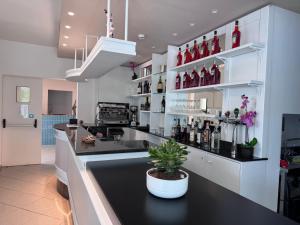 Kuchyň nebo kuchyňský kout v ubytování Hotel Gambrinus