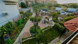 an aerial view of a garden on a balcony at Greek Mansion in Nea Moudania