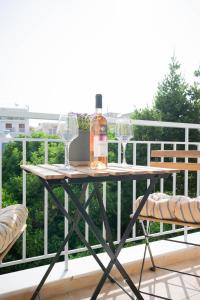 Balkón nebo terasa v ubytování La bohème
